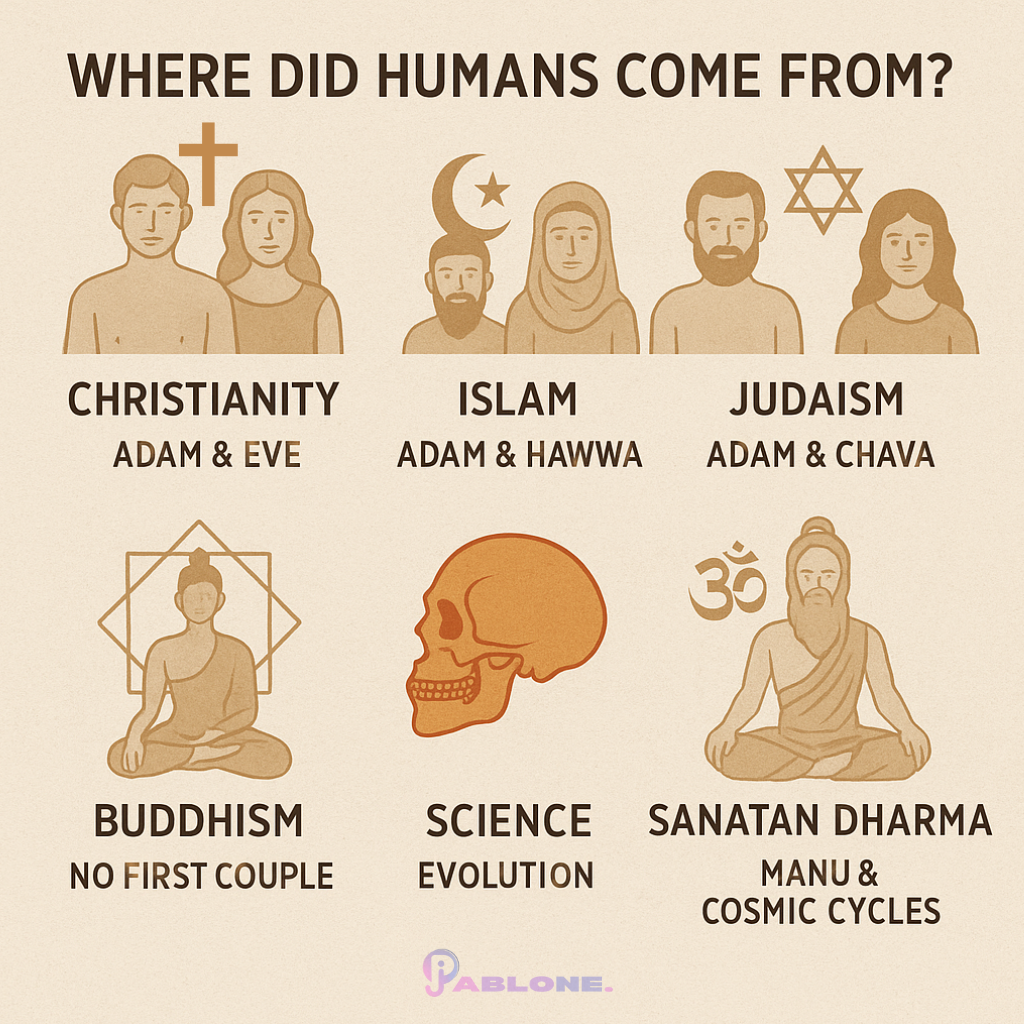 Who Were the First Humans? A Comparative Study of Religious Beliefs, Science, and Sanatan Dharma